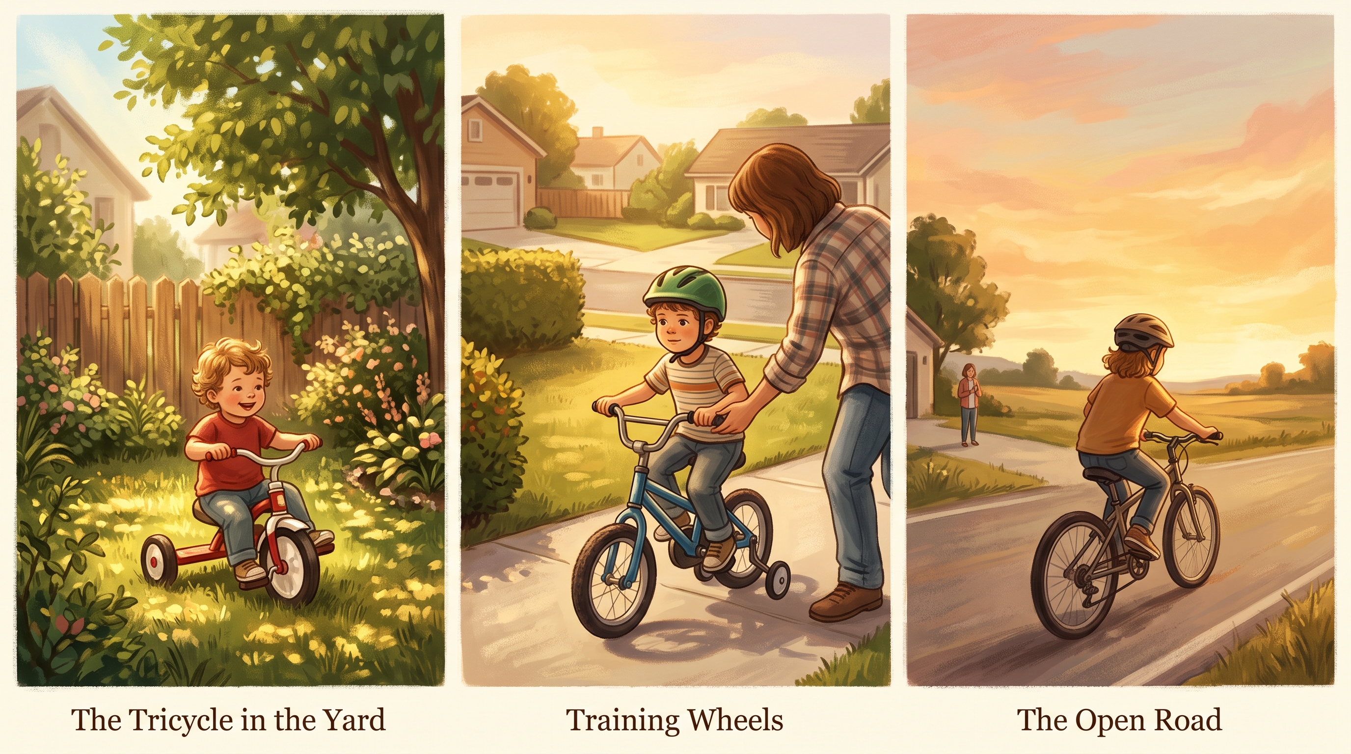 Career progression: Tricycle to training wheels to freedom